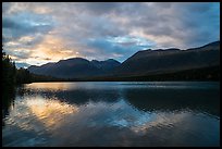 Kontrashibuna Lake, sunrise. Lake Clark National Park ( color)