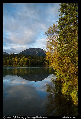 Kontrashibuna Lake in autumn. Lake Clark National Park (color)
