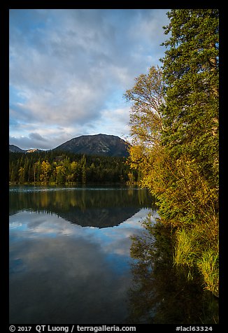 Kontrashibuna Lake in autumn. Lake Clark National Park, Alaska, USA.