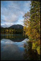 Kontrashibuna Lake in autumn. Lake Clark National Park ( color)