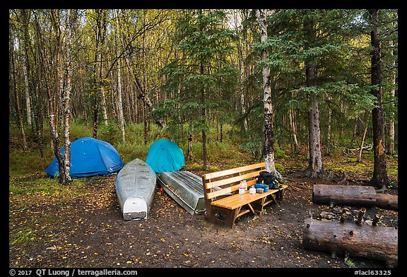 Backcountry campsite. Lake Clark National Park (color)