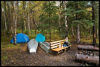 Backcountry campsite. Lake Clark National Park, Alaska, USA.