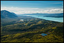 Looking south from Tanalian Mountain. Lake Clark National Park, Alaska, USA.