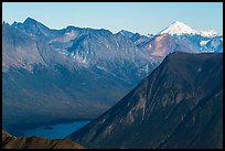 Iliamna Volcano  and Kontrashibuna Lake. Lake Clark National Park ( color)