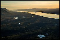 Lake Clark from Tanalian Mountain at sunset, looking south. Lake Clark National Park ( color)