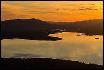 Lake Clark from above, sunset. Lake Clark National Park ( color)