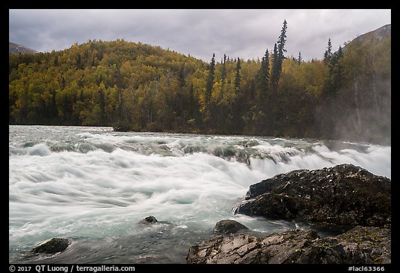 Tanalian River in autumn. Lake Clark National Park (color)