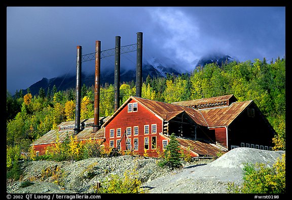 Kennicott historic copper mining buildings. Wrangell-St Elias National Park (color)