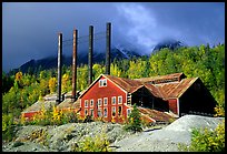 Kennicott historic copper mining buildings. Wrangell-St Elias National Park, Alaska, USA.