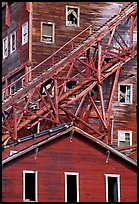 Close-up of mill in Kennicott historic copper mine. Wrangell-St Elias National Park, Alaska, USA. (color)