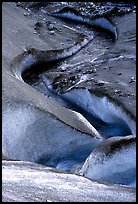 Glacial stream on Root glacier. Wrangell-St Elias National Park, Alaska, USA.