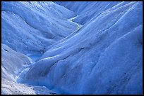 Glacial stream on Root glacier. Wrangell-St Elias National Park, Alaska, USA.