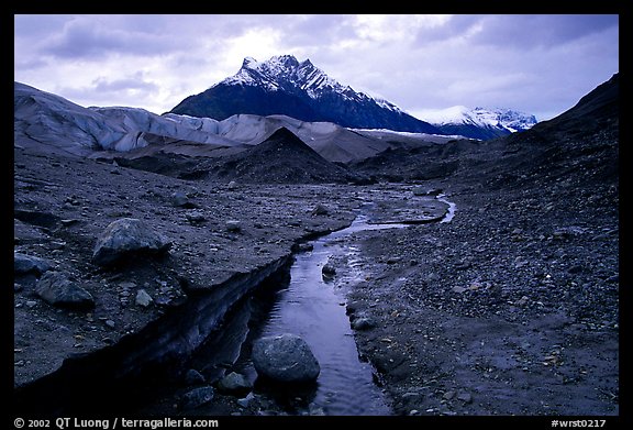 Mt Donoho above Root glacier. Wrangell-St Elias National Park, Alaska, USA.