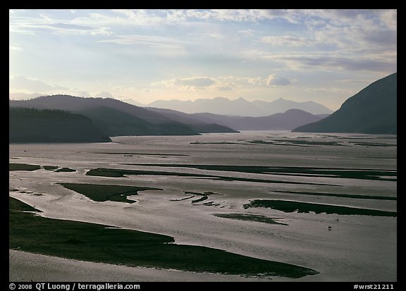 Wide Copper and Chitina rivers. Wrangell-St Elias National Park, Alaska, USA.