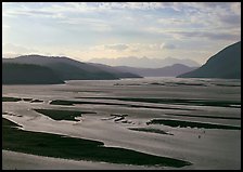 Wide Copper and Chitina rivers. Wrangell-St Elias National Park, Alaska, USA. (color)