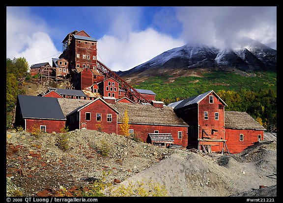 Kennicott historic copper mine. Wrangell-St Elias National Park, Alaska, USA.