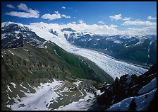 Root Glacier seen from Mt Donoho. Wrangell-St Elias National Park, Alaska, USA. (color)