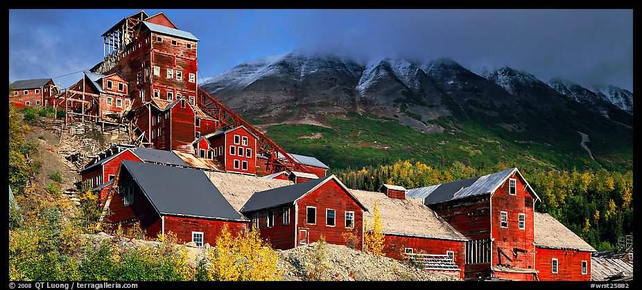 Historic Copper mill, Kennicott. Wrangell-St Elias National Park (color)