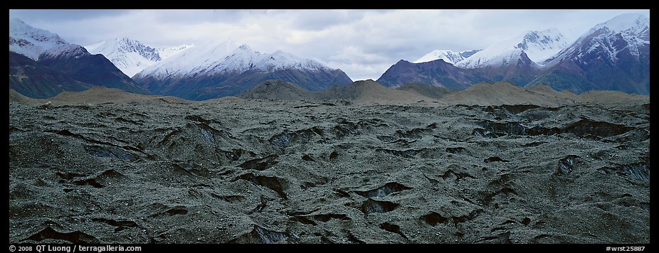 Black glacier. Wrangell-St Elias National Park, Alaska, USA.