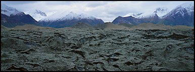 Black glacier. Wrangell-St Elias National Park (Panoramic color)