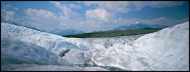 Glacier landscape. Wrangell-St Elias National Park (Panoramic color)