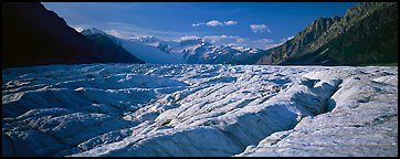 Glacier with crevasses. Wrangell-St Elias National Park, Alaska, USA.