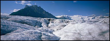 Glacier and peak. Wrangell-St Elias National Park, Alaska, USA.