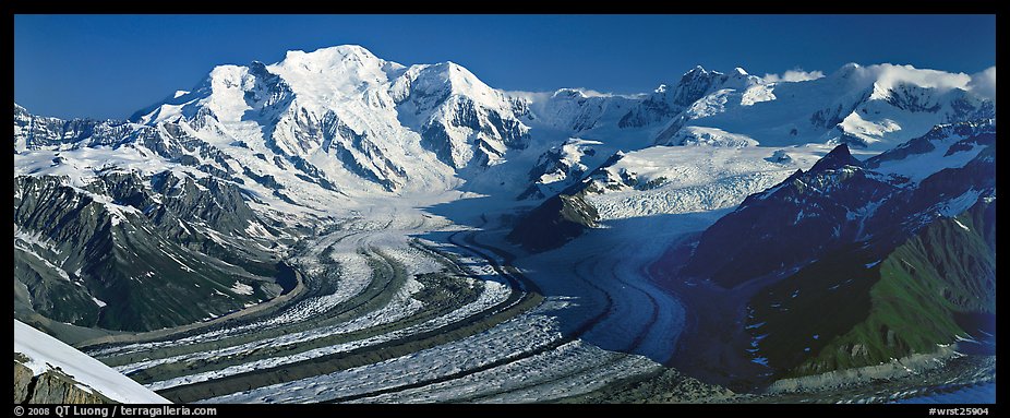 Mt Blackburn and glacier. Wrangell-St Elias National Park (color)