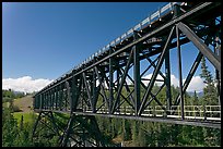 Bridge over Kuskulana river. Wrangell-St Elias National Park, Alaska, USA.