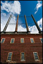 Kennecott power plant and smokestacks. Wrangell-St Elias National Park, Alaska, USA.