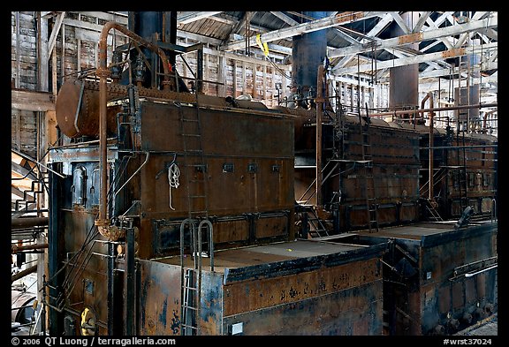 Burners inside the Kennecott power plant. Wrangell-St Elias National Park (color)