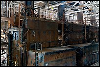 Burners inside the Kennecott power plant. Wrangell-St Elias National Park ( color)