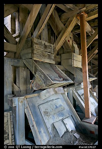 Inside the Kennecott copper concentration plant. Wrangell-St Elias National Park, Alaska, USA.