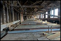 Shaking tables in the Kennecott copper mill. Wrangell-St Elias National Park, Alaska, USA. (color)