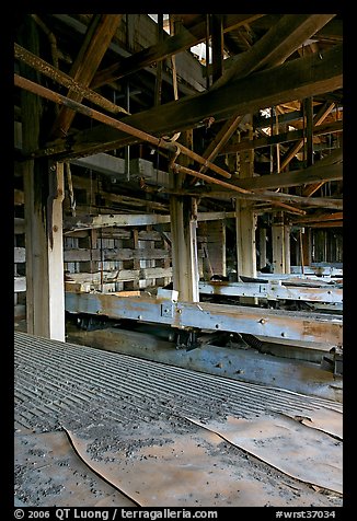 Shaking tables in the Kennecott concentration plant. Wrangell-St Elias National Park, Alaska, USA.