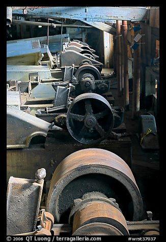 Machinery in the Kennecott concentration plant. Wrangell-St Elias National Park (color)