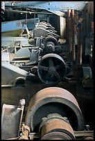 Machinery in the Kennecott concentration plant. Wrangell-St Elias National Park, Alaska, USA. (color)