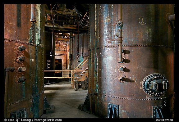 Ammonium leeching facility, Kennecott concentration plant. Wrangell-St Elias National Park, Alaska, USA.