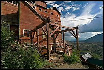 Kennecott Mill overlooking the Root Glacier. Wrangell-St Elias National Park, Alaska, USA.