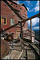 Rails and Kennecott Mill. Wrangell-St Elias National Park, Alaska, USA.