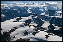 Aerial view of Saint Elias Mountains. Wrangell-St Elias National Park, Alaska, USA.