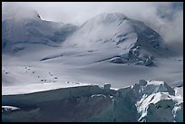 Aerial view of seracs and snowy peak, University Range. Wrangell-St Elias National Park ( color)