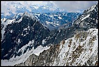 Aerial view of rugged peaks in the University Range. Wrangell-St Elias National Park ( color)