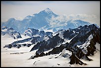 Aerial view of Mount St Elias. Wrangell-St Elias National Park, Alaska, USA.