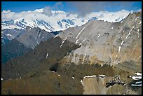 Aerial view of Bonanza Mine on Bonanza Ridge. Wrangell-St Elias National Park, Alaska, USA. (color)