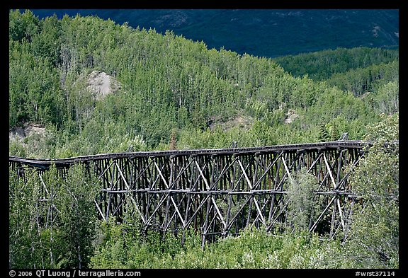 Gilahina trestle and hills. Wrangell-St Elias National Park (color)