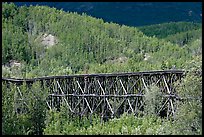 Gilahina trestle and hills. Wrangell-St Elias National Park, Alaska, USA. (color)