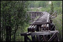 Gilahina trestle, constructed in eight winter days. Wrangell-St Elias National Park ( color)