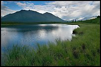 Clearing storm on lake. Wrangell-St Elias National Park, Alaska, USA.