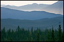 Distant mountain ridges. Wrangell-St Elias National Park, Alaska, USA. (color)